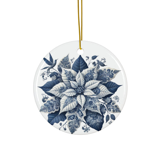 Blue White Style1 Chinoiserie Chique Ceramic Ornament, 2 shapes available