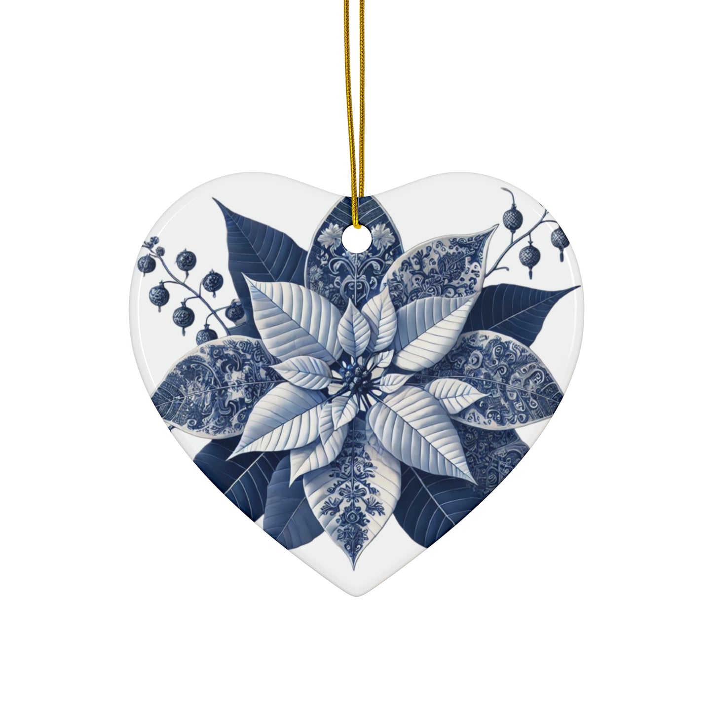 Blue White Style2 Chinoiserie Chique Ceramic Ornament, 2 shapes available