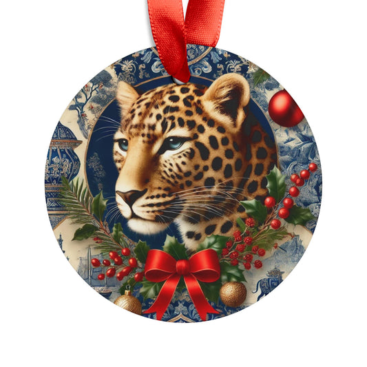 Blue White BigCat Style2 Chinoiserie Chique Acrylic Ornament