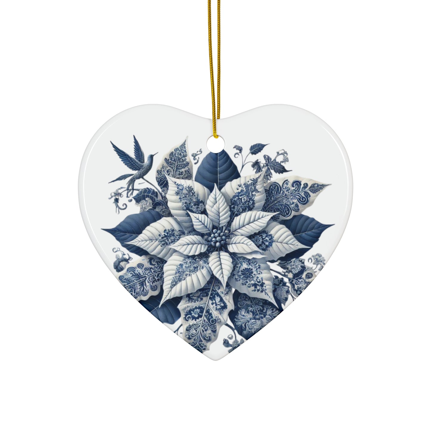 Blue White Style1 Chinoiserie Chique Ceramic Ornament, 2 shapes available